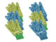 Rukavice zahradní dámské potisk květy, zelená/modrá, S3 - Zahradn rukavice Esschert Design pro pohodln a bezpen zahradnien. Kvalitn a odoln materily, rzn velikosti, barvy a vzory.