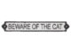 Cedule BEWARE OF THE CAT, nástěnná, litina, 26x5cm - Cedule a znaky od Esschert Design. Zahradn dekorace z litiny, oceli, deva, nebo bidlice. Objednejte si jet dnes.