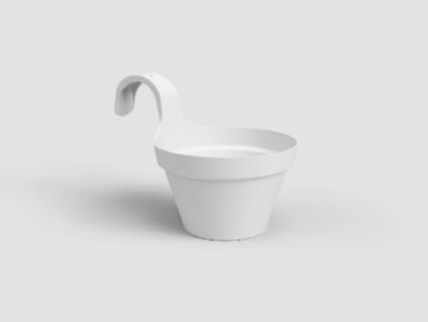 Květináč CAPRI, balkonový, 20cm, plast, bílá|WHITE  (ZAP-825220)