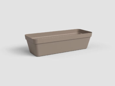 Truhlík CAPRI, se zásob. na vodu, 50cm, plast, šedá|MATTE TAUPE  (ZAP-837384)