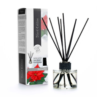 Difuzér MIKADO (Black Edition) 125 ml. Poinsettia|Vánoční hvězda  (ZBD-0800076)