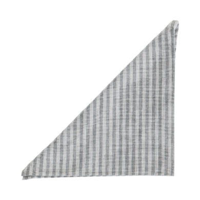 Napkin 40 x 40 cm, set of 2, Medium Fine stripe dark grey l  (ZBL-7029GGGL07)