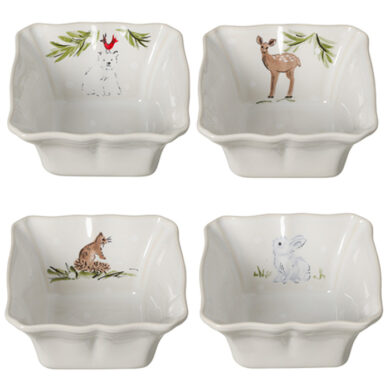 Miska zapékací 12cm|0,36L, DEER FRIENDS, bílá, set  (ZCF-DF638-WHI)