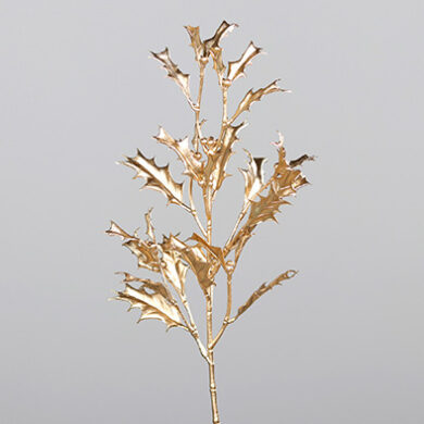 Ilex Branch with berries, 56 cm, gold, 24/192  (ZDP-25409-96)