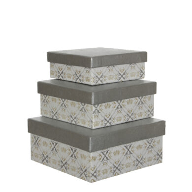 OUT Krabice dekorační, stříbrná, S3  (ZED-1029285)