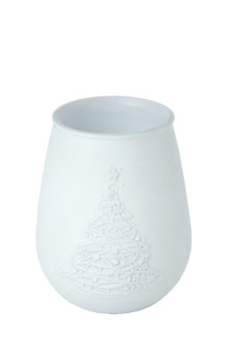 Váza ARBOL DE NAVIDAD 0,65L, bílá  (ZSM-2382DS600)