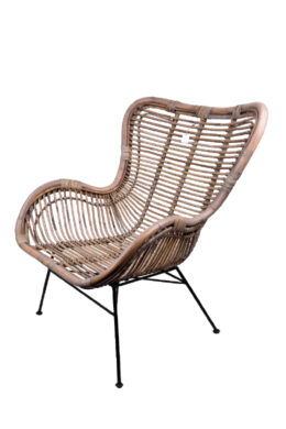 Křeslo RATTAN na kovových nohách, 74x85x80cm  (ZVL-800920)