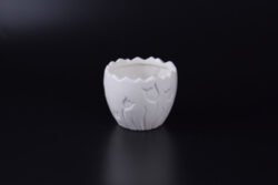 Miska/obal na květináč EASTER, porcelán, bílá, 9x7,5x9cm, ks