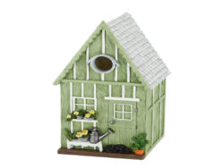 Budka pro ptáčky GARDEN HOUSE, 25cm, zelená - Zvec domeky a budky Esschert Design pro podporu a pozorovn divokch zvat. Odoln materily, rzn tvary, velikosti a designy.